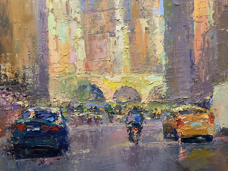 Original Impressionism Cities Painting by Maxim Tashenov