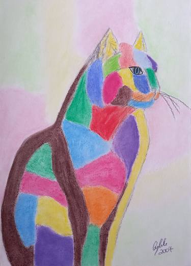 Print of Figurative Cats Paintings by Cybele Chaves