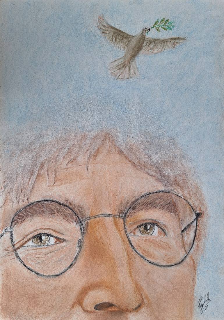 Original Famous Painting by Cybele Chaves  Illustration Art on Paper  Imagine