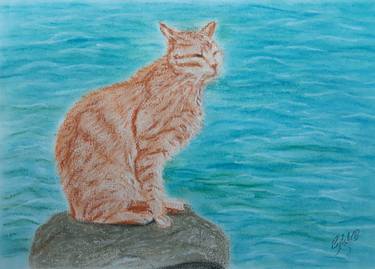 Original Fine Art Cats Paintings by Cybele Chaves