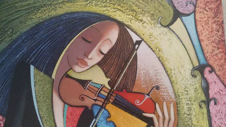Original Abstract Music Painting by Viacheslav Koretskyi