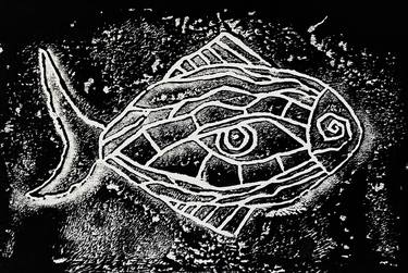 Original Fish Printmaking by Gamze Seckin