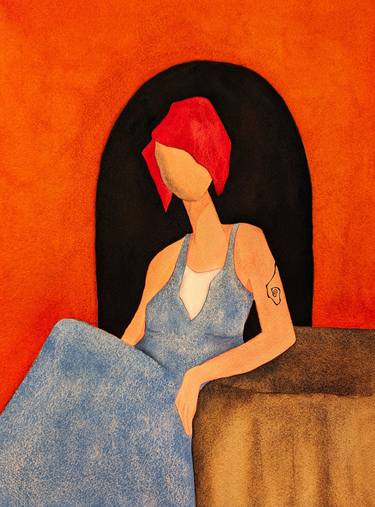 Original Figurative Women Paintings by Gamze Seckin