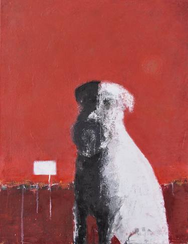 Original Expressionism Dogs Paintings by Swiatoslaw Podlewski