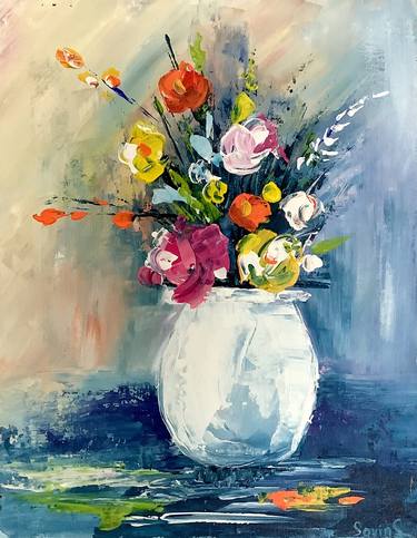 Original Floral Paintings by Sveta Savin