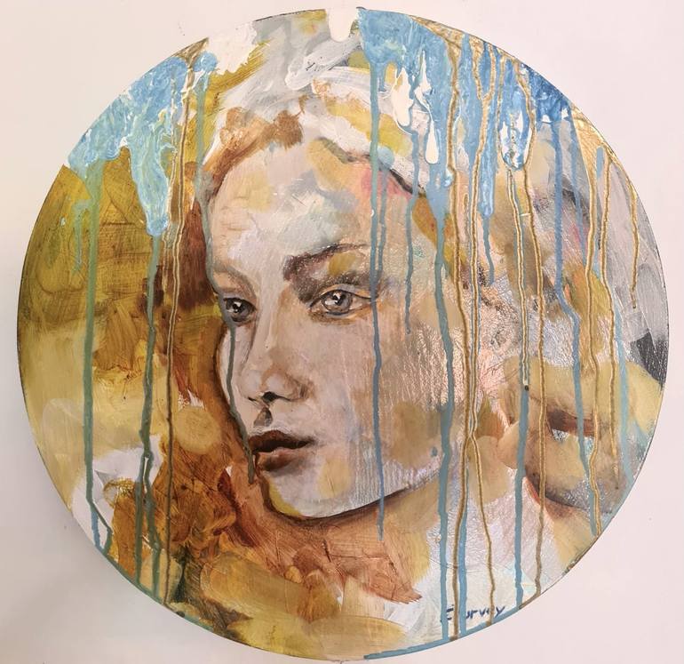 Golden Conscience 5 Painting by Erika Turvey | Saatchi Art