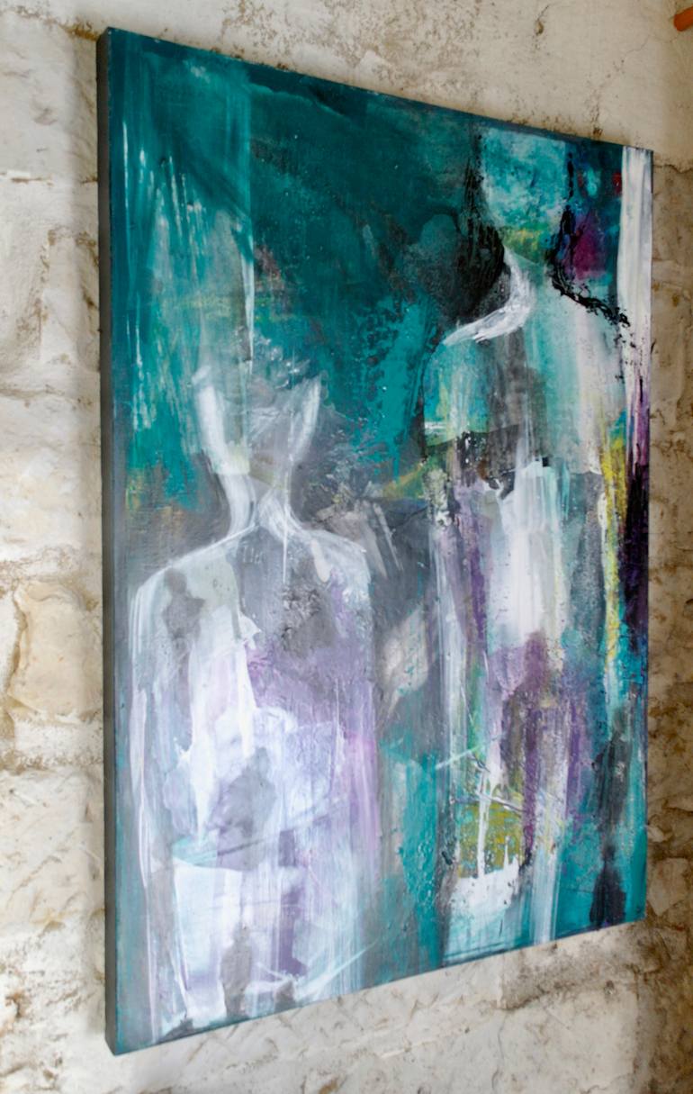 Original Abstract People Painting by Michelle Hold