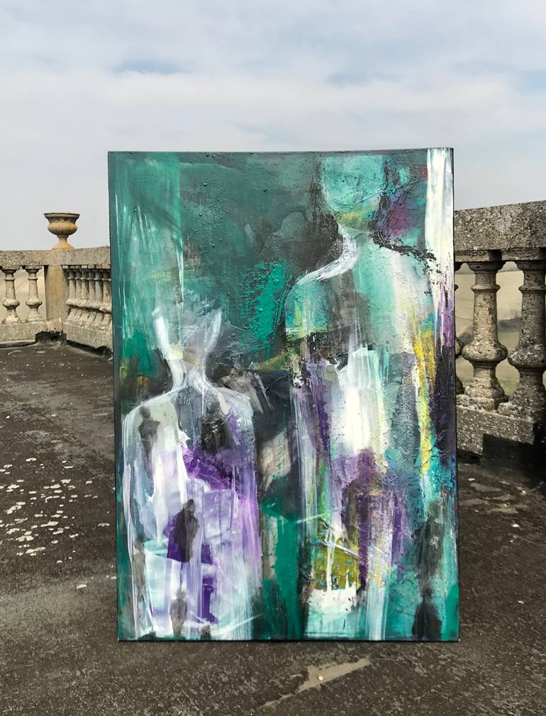 Original Abstract People Painting by Michelle Hold