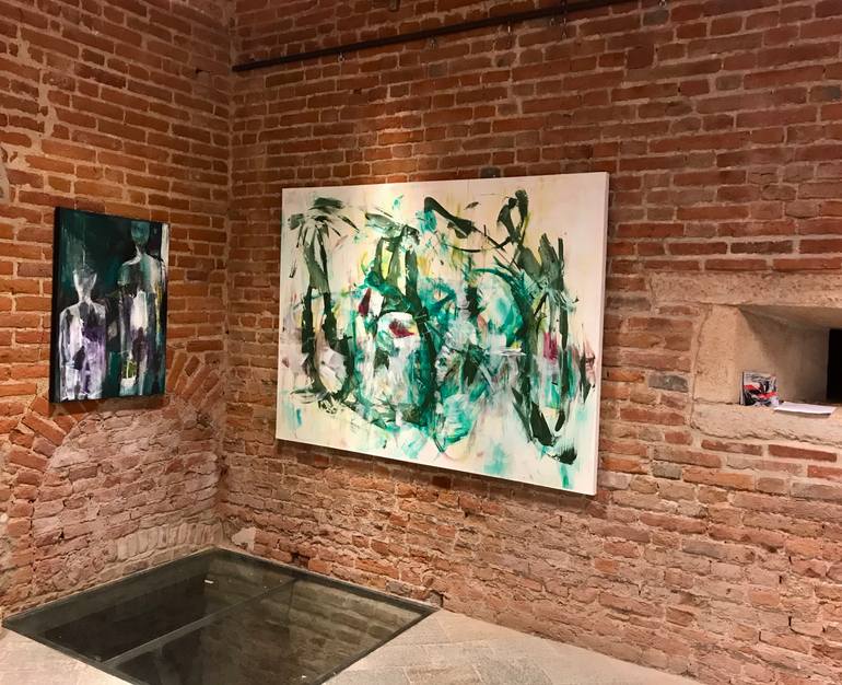 Original Abstract People Painting by Michelle Hold