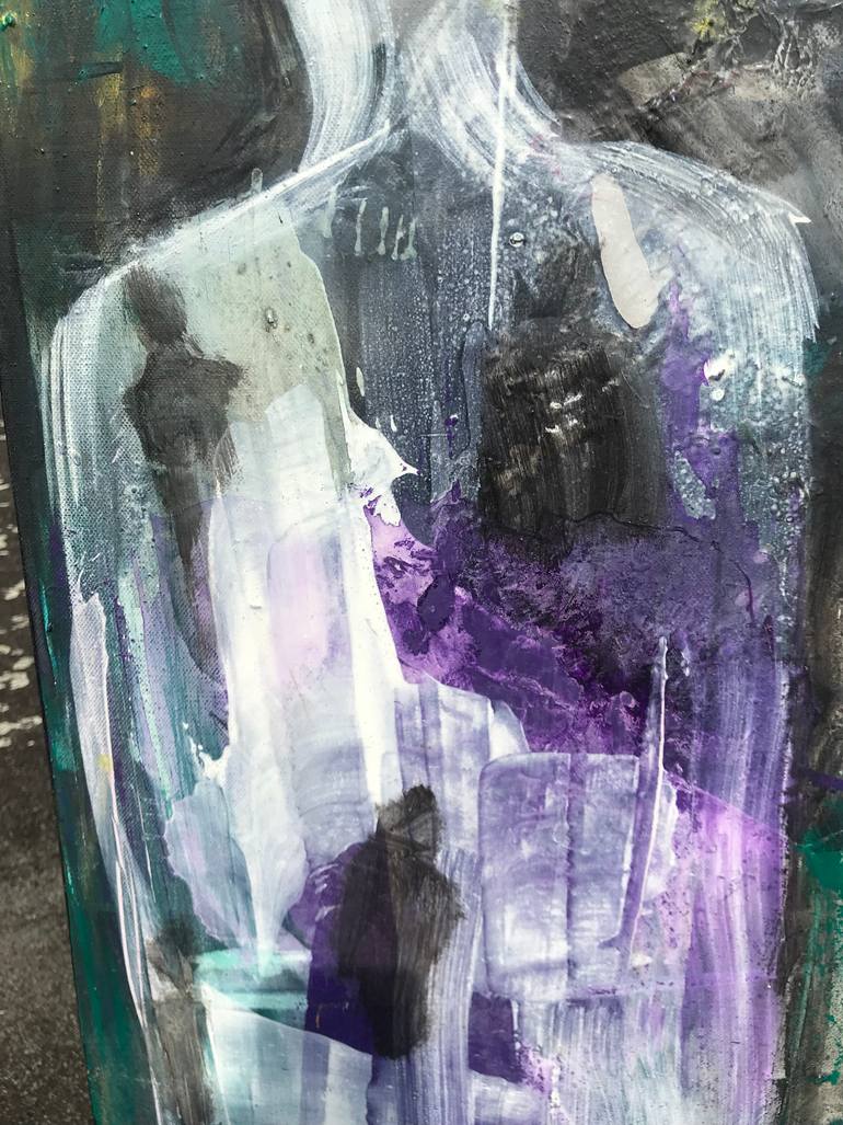 Original Abstract People Painting by Michelle Hold