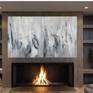 above fireplace