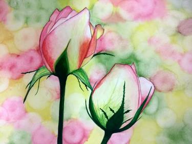 Original Fine Art Floral Paintings by Shilpi Gupta