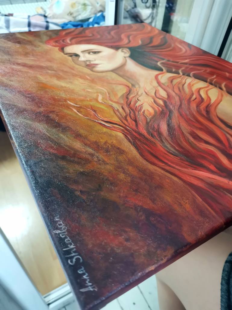 Original Symbolism People Painting by Anna Shkarban
