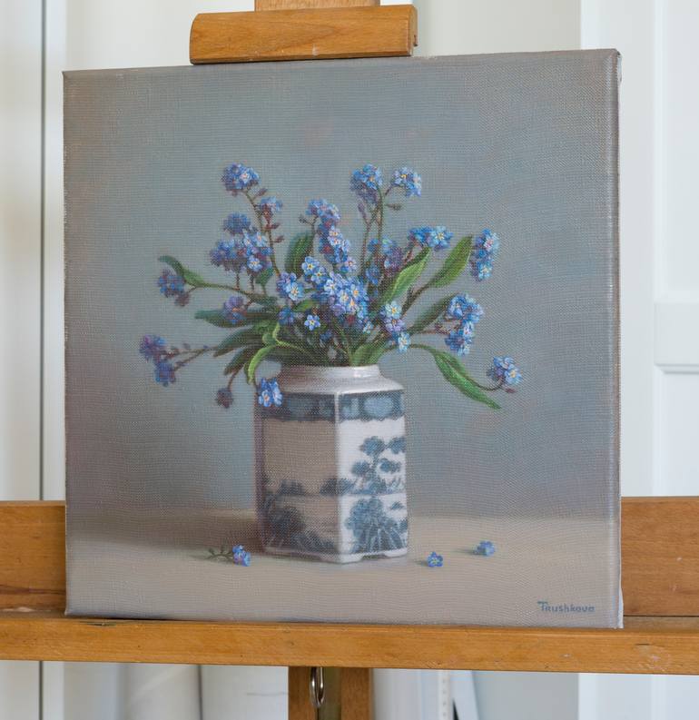 Original Figurative Floral Painting by Irina Trushkova