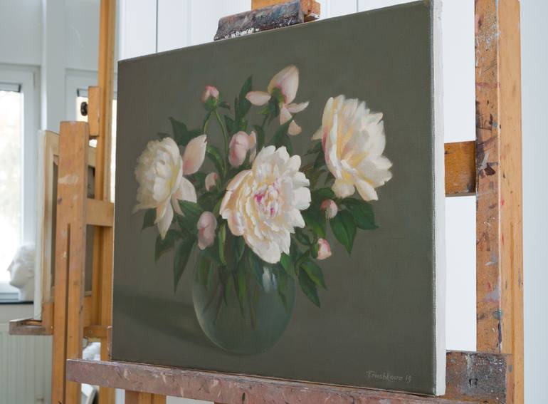 Original Figurative Floral Painting by Irina Trushkova