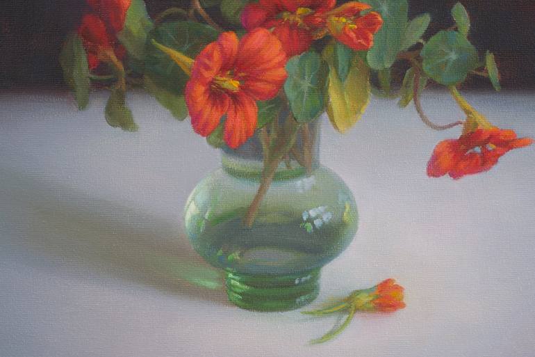 Original Figurative Floral Painting by Irina Trushkova