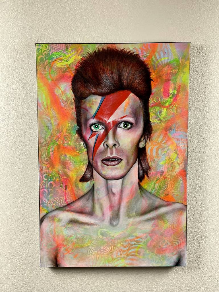 Bowie Painting by Comurshy Kristjansson | Saatchi Art
