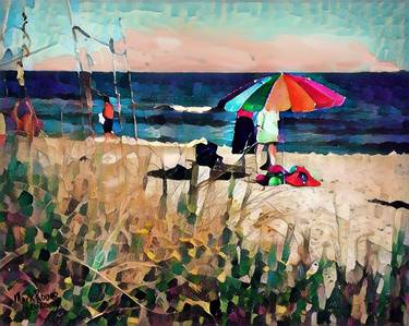 Original Beach Mixed Media by Mark Rouse