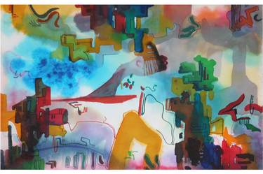 Original Modern Abstract Paintings by Rajesh Bhowmik