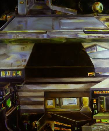 Original Realism Architecture Painting by Joseph Monplaisir