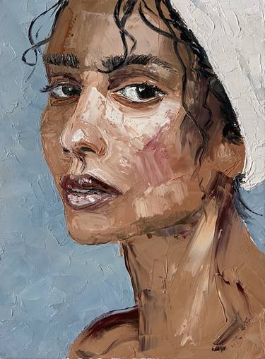 Original Portraiture Portrait Painting by Anastasiia Kharkhan