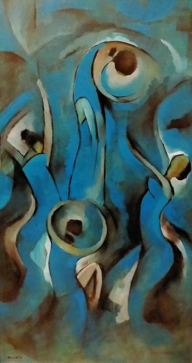 Original Expressionism Abstract Painting by Francisco  Valencia