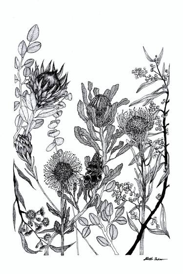 Print of Fine Art Floral Drawings by Mirella Dantuma