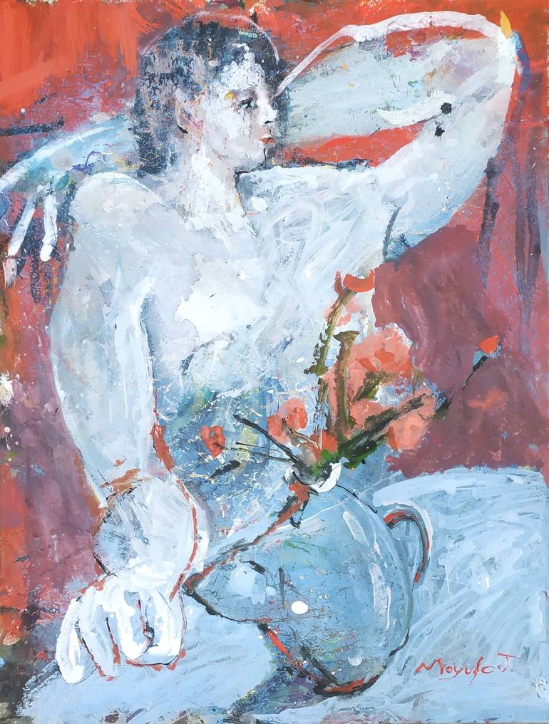 Original Figurative Women Painting by Tural Moyufov