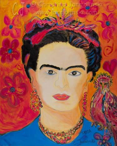 Saatchi Art Artist Christina Jarmolinski; Paintings, “Homage' to Frida” #art