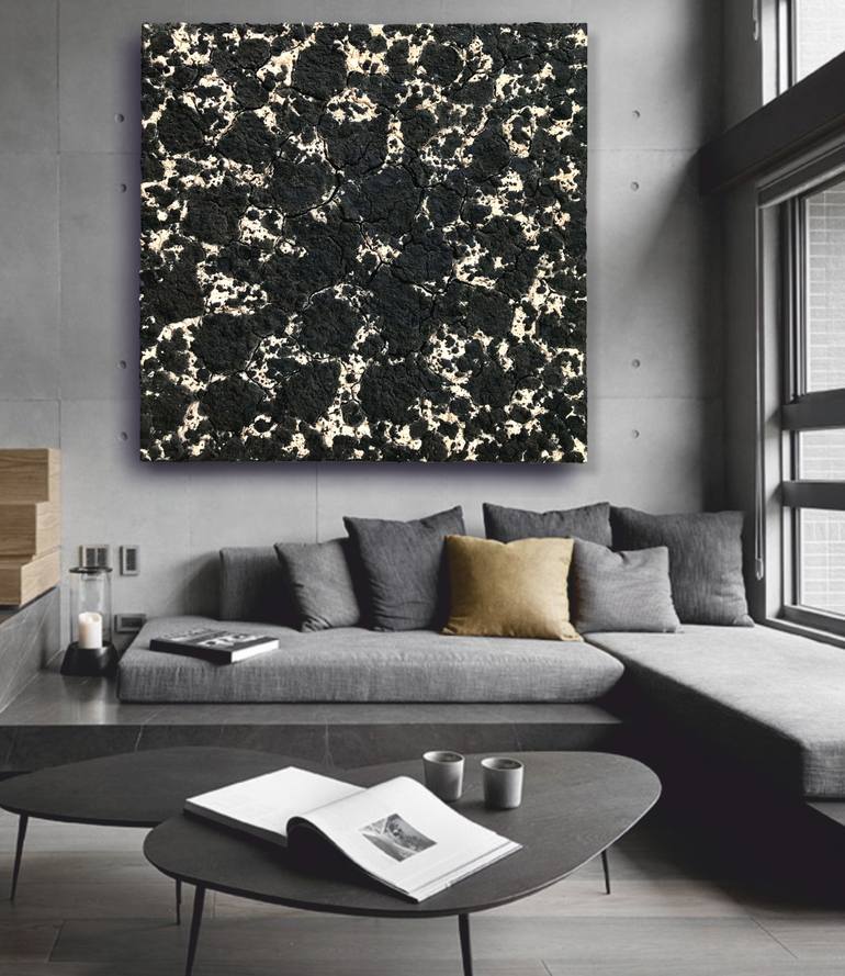 Original Black & White Abstract Painting by Joanna Morani