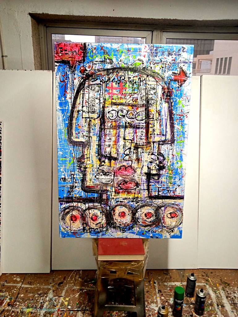 Original Abstract Expressionism Abstract Painting by Conrad Bo