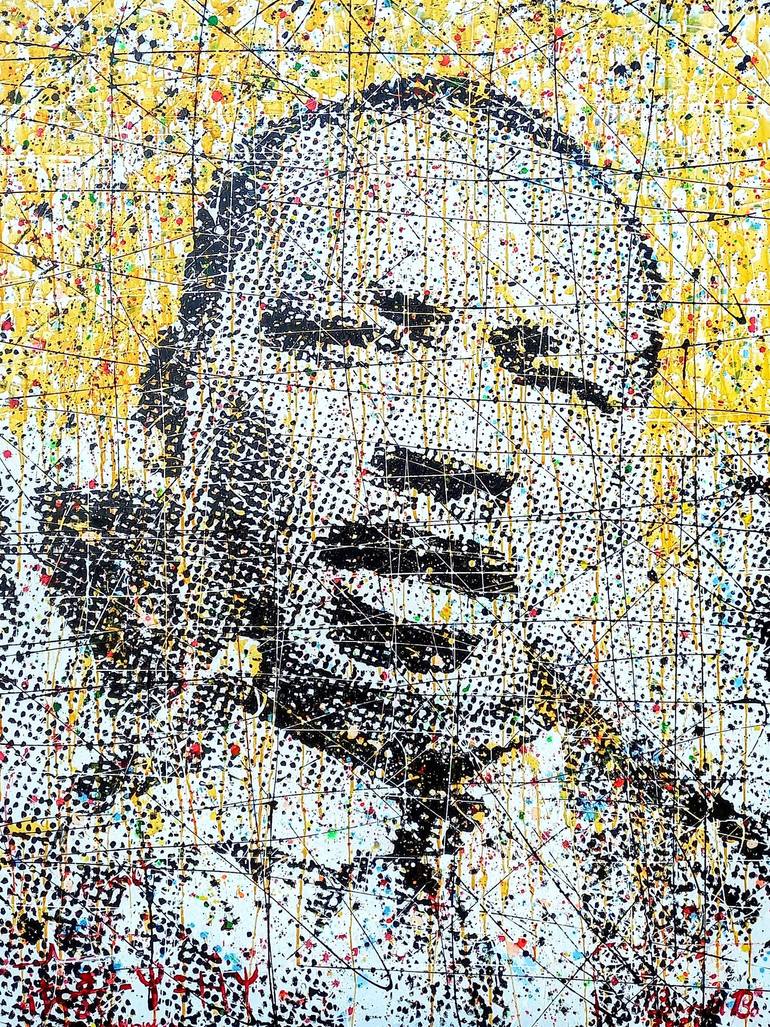 Martin Luther King in Hybridpointillism Painting by Conrad Bo | Saatchi Art