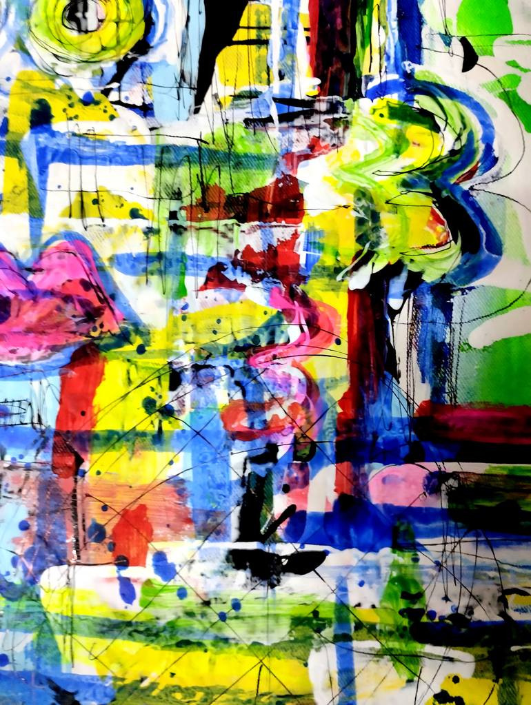 Original Abstract Expressionism Abstract Painting by Conrad Bo