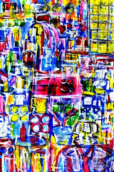 Original Dada Abstract Painting by Conrad Bo