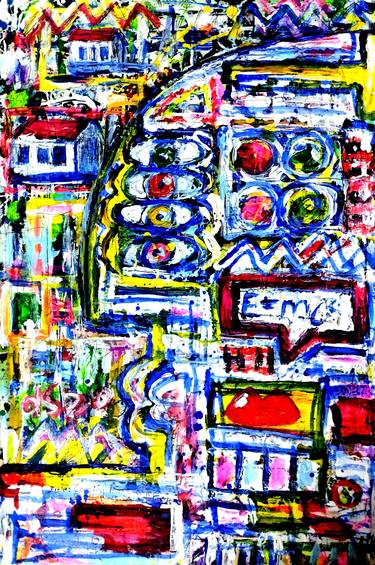 Original Surrealism Abstract Painting by Conrad Bo