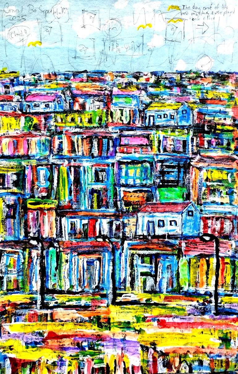 Original Abstract Painting by Conrad Bo | Conceptual Art on Canvas | The day one of the best matches ever played took place