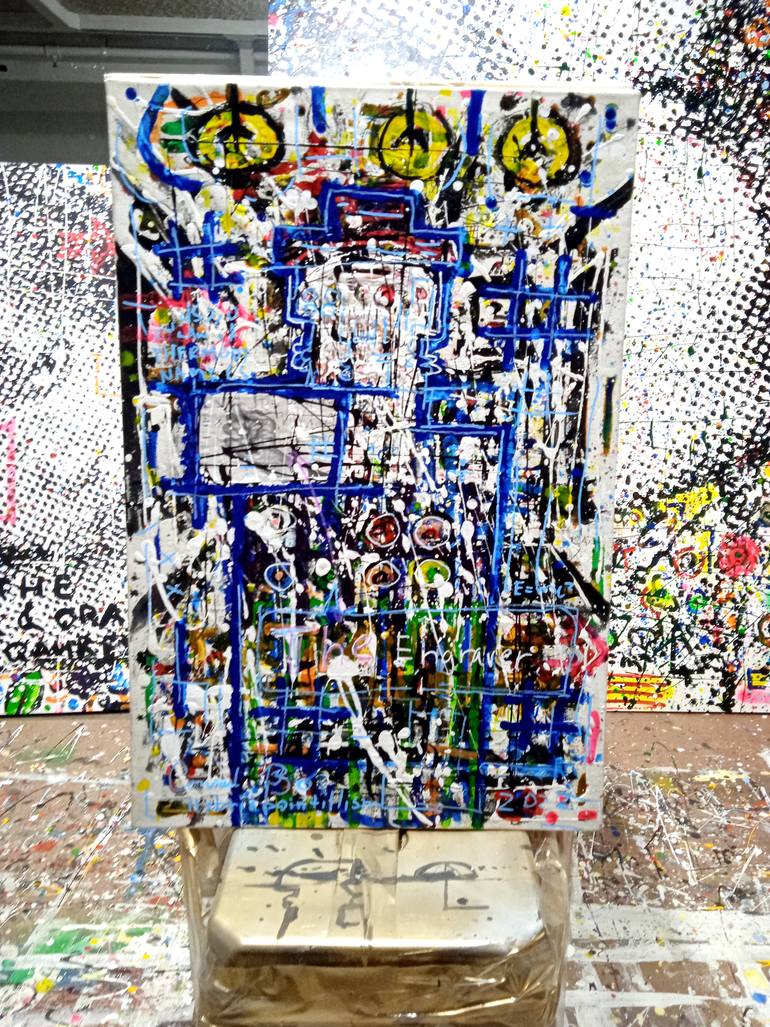 Original Dada Abstract Painting by Conrad Bo