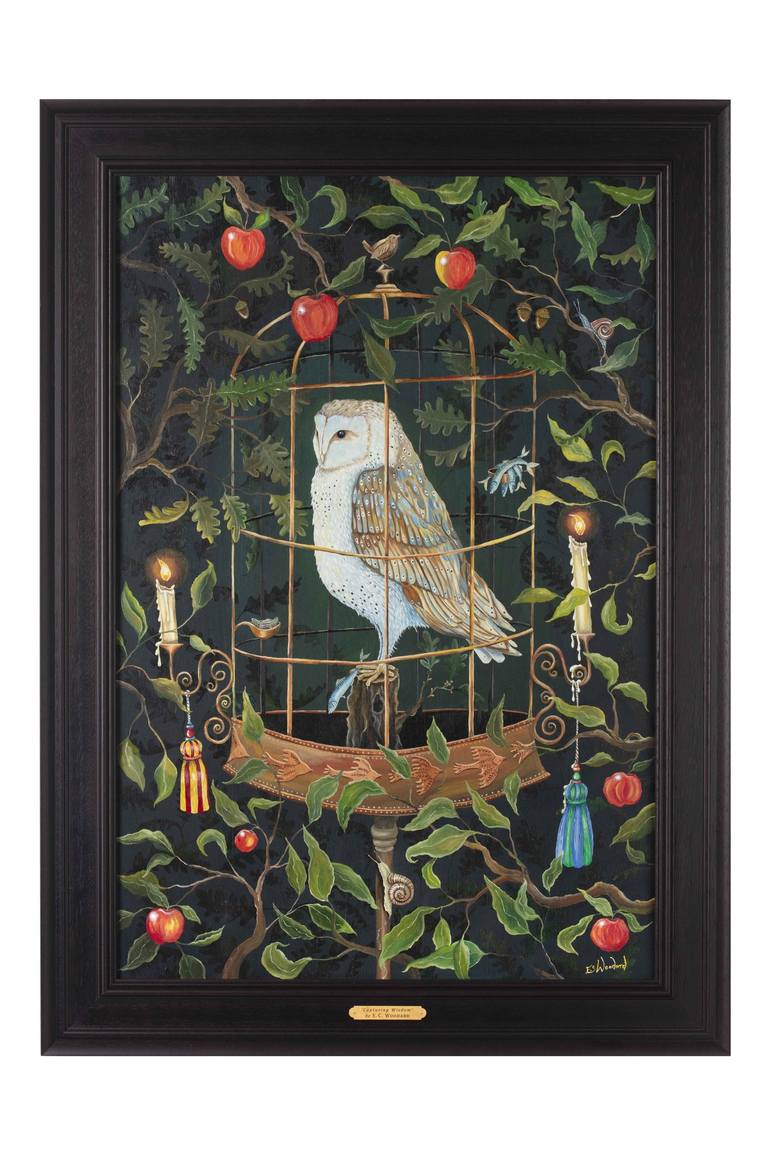 Original Surrealism Nature Painting by Emily Woodard