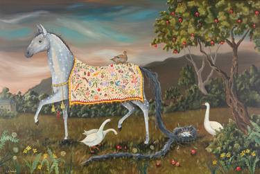 Original Contemporary Horse Paintings by EMILY WOODARD