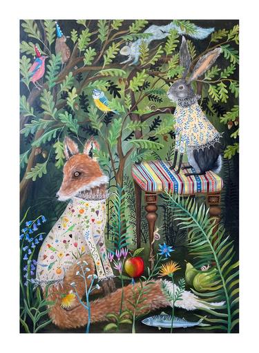 Print of Folk Animal Paintings by EMILY WOODARD