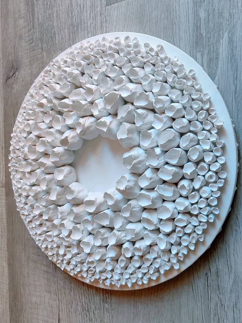 Coral wall art, white clay wall sculpture, 3D artwork by Art By Natasha  Kanevski