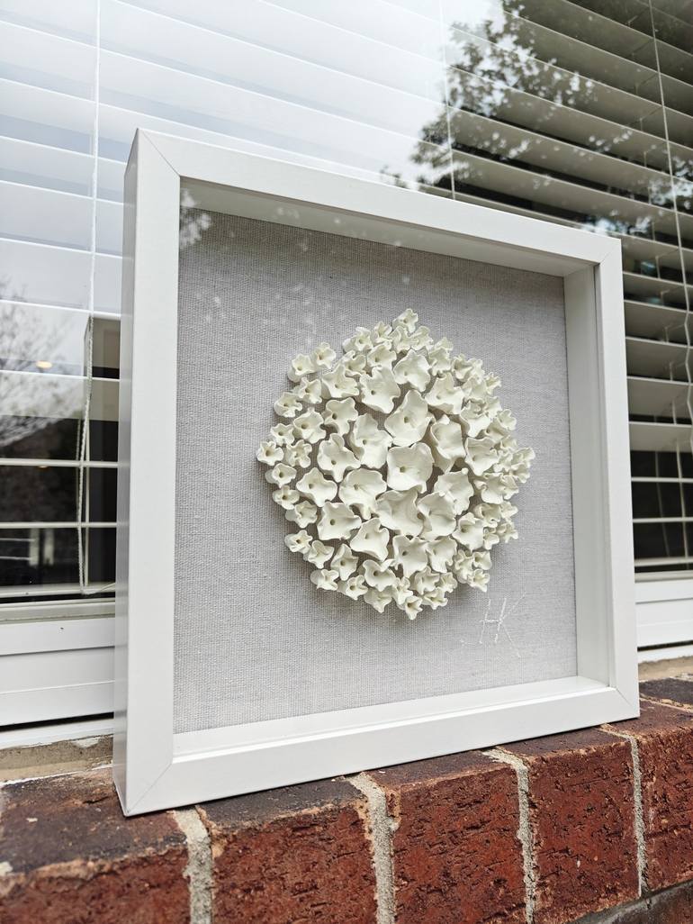 Coral wall art, white clay wall sculpture, 3D artwork by Art By Natasha  Kanevski