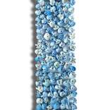 Blue Floral Wall Sculpture: 3D Abstract Clay Artwork by Natasha Kanevski