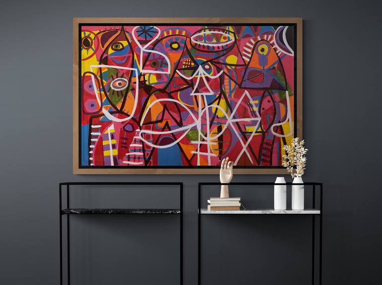 Original Abstract Expressionism Abstract Painting by Enrique Pichardo