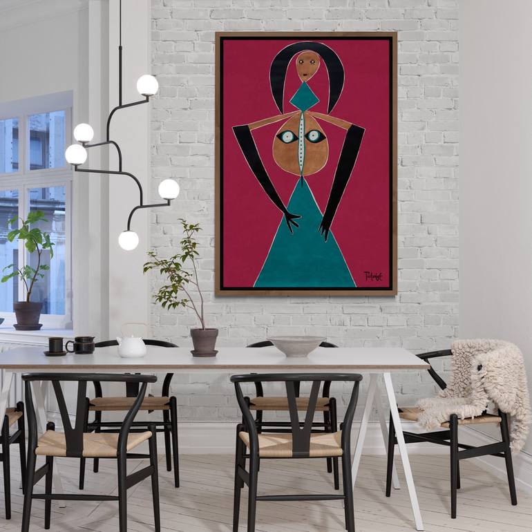 Original Conceptual Abstract Painting by Enrique Pichardo