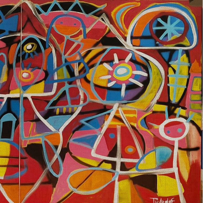 Original Abstract Expressionism Abstract Painting by Enrique Pichardo
