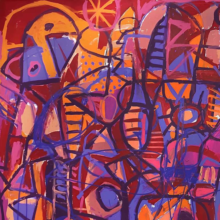 Original Conceptual Abstract Painting by Enrique Pichardo