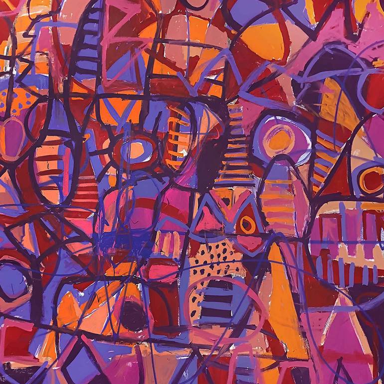 Original Conceptual Abstract Painting by Enrique Pichardo