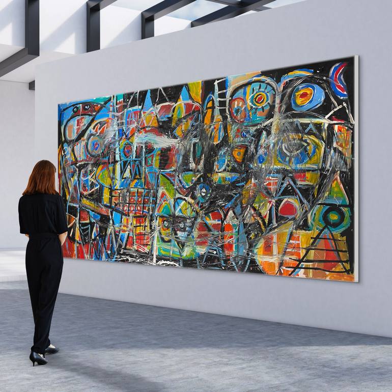 Original Conceptual Abstract Painting by Enrique Pichardo