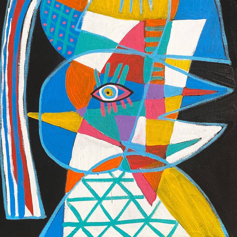 Original Cubism Abstract Painting by Enrique Pichardo